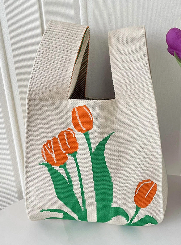 KooPros UZ - Small Woven Knitting Bag