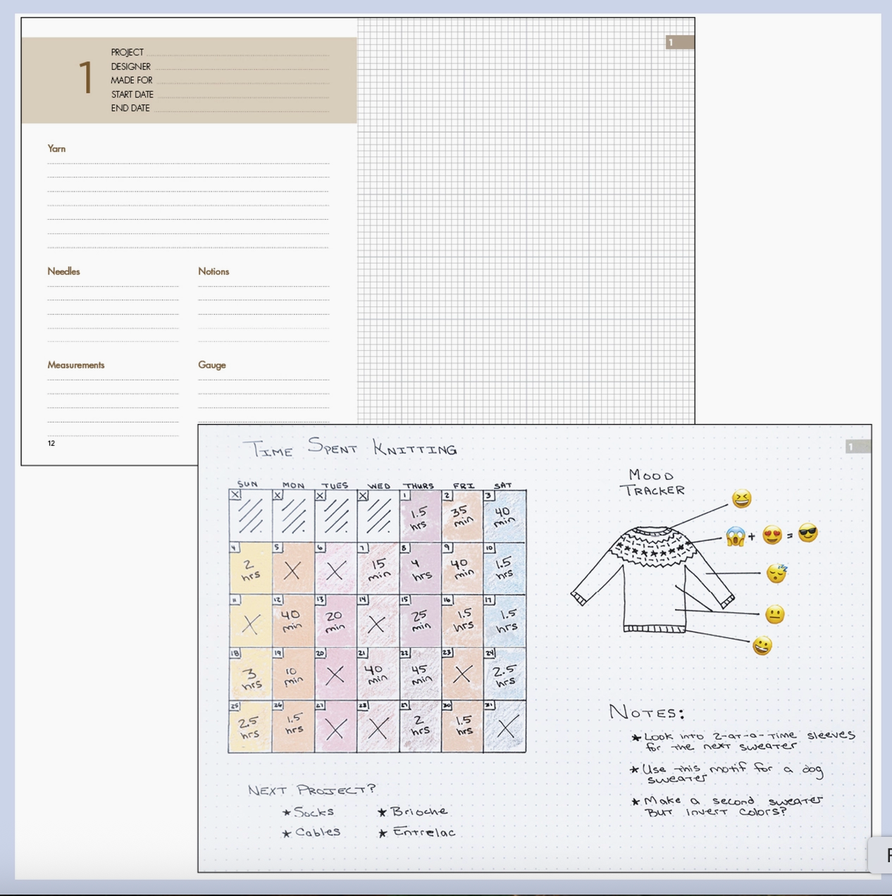Vogue Knitting Project Journal