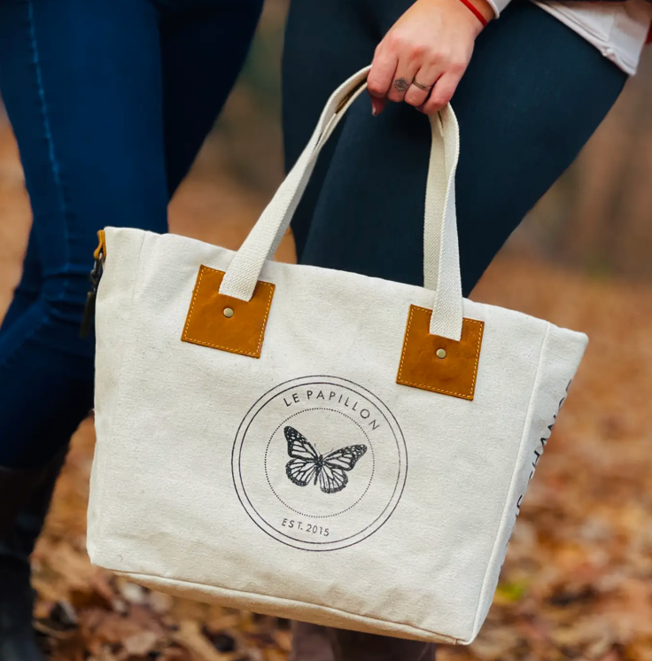 Le Papillon - Change A Life Canvas Tote