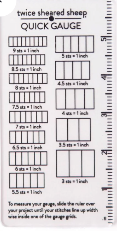 Twice Sheared Sheep - Quick Gauge Ruler – West 7th Wool