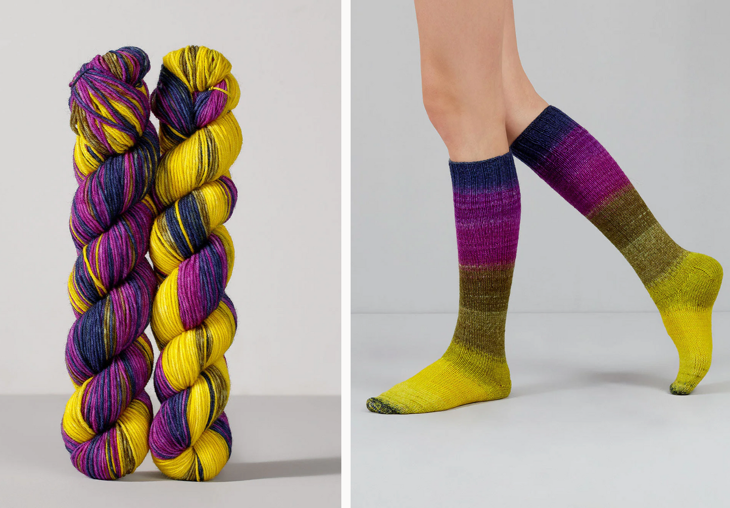 Gusto Wool - Echoes Hand Dyed Sock